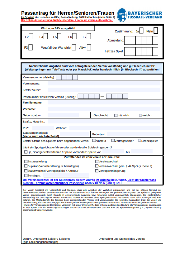 Vorschau Passantrag Erwachsene